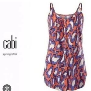 Cabi Isla Animal Print Top S Style 5040